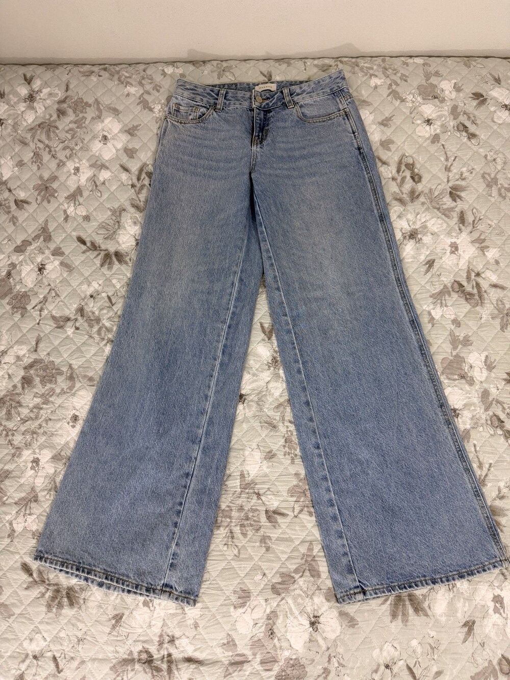 PacSun Casey Women’s 25 Low Rise Baggy Wide Leg Jeans Light Wash 100% Cotton